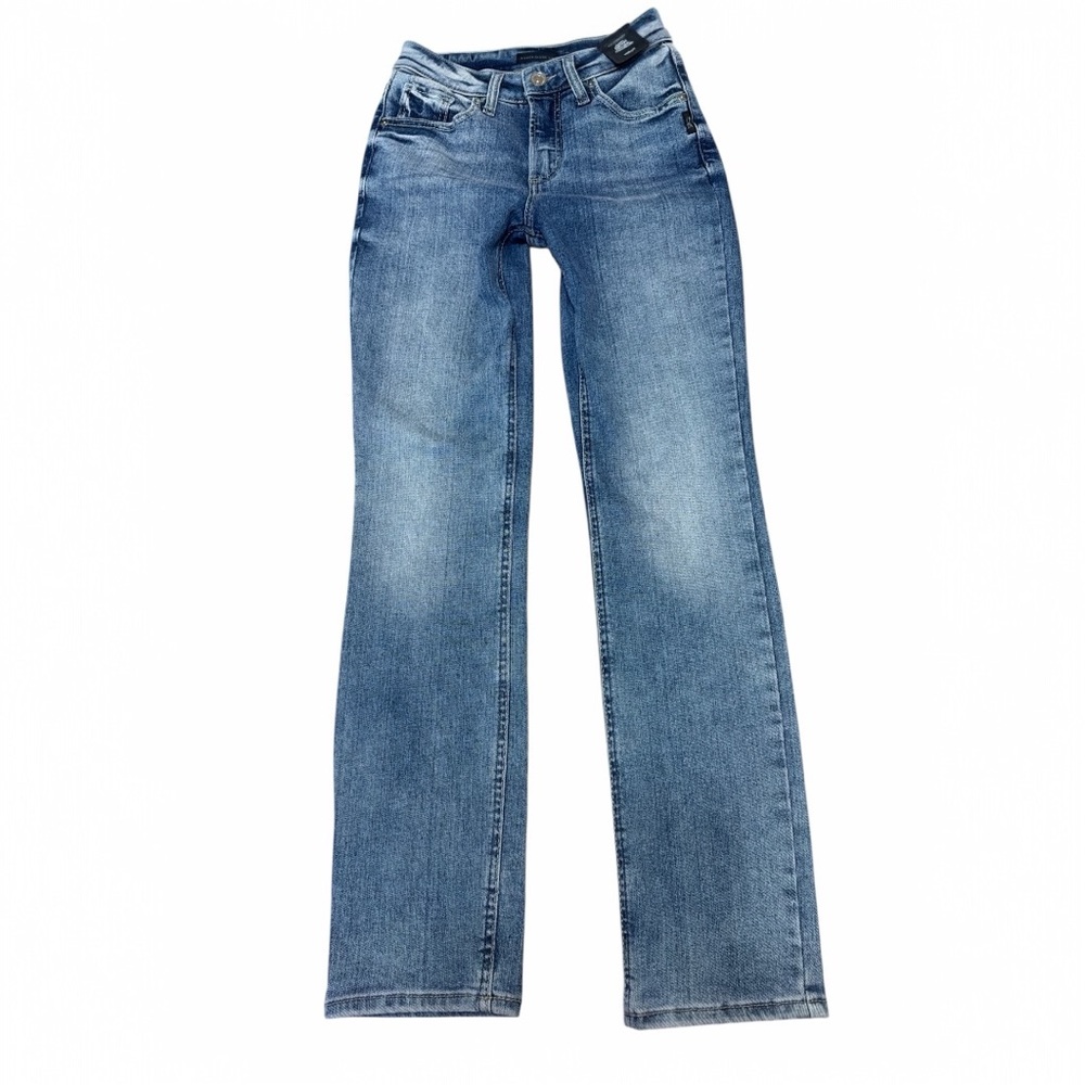 Silver Avery Curvy High Rise Straight Jeans NWT Size 25